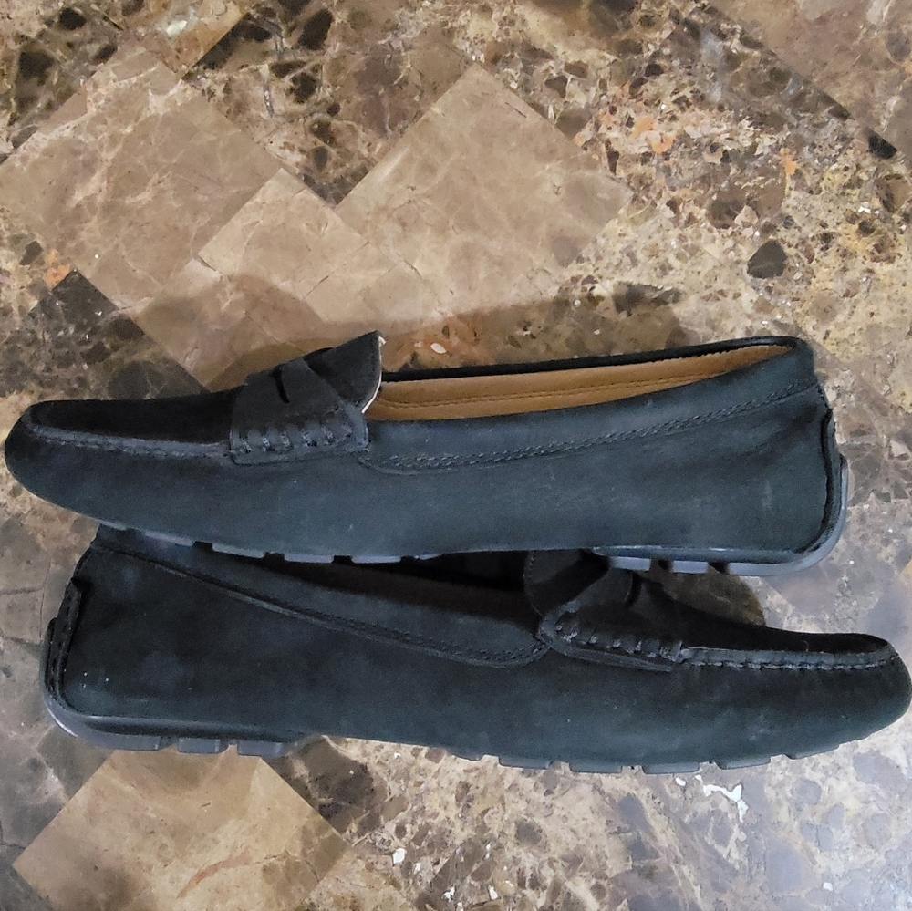Lauren Ralph Lauren Black Suede Loafers Size 5B - Picture 6 of 9